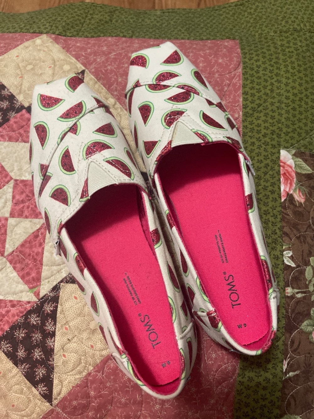Sparkly Watermelon Toms